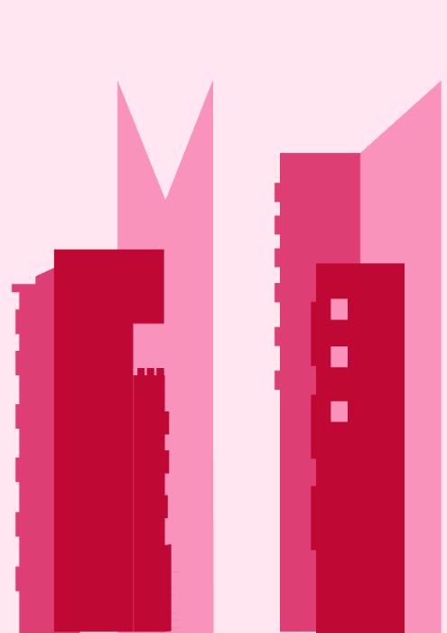 Dũng Hugs - Flat Cityscape/City Sihouette