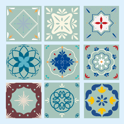 Thiết kế 9 mẫu họa tiết gạch bông (Tile Art)