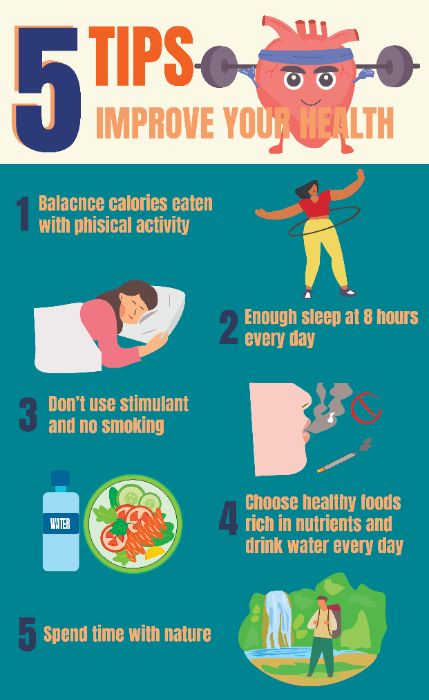 5 TIPS TO IMPROVE YOUR HEALTH