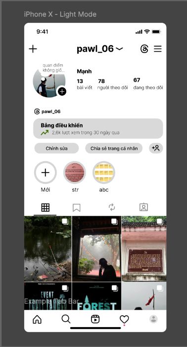 trang cá nhân instagram