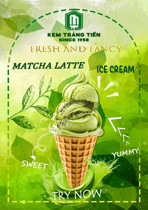 Poster kem matcha
