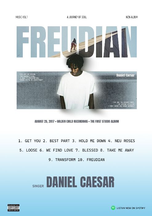 poster album Daniel Caesar A4