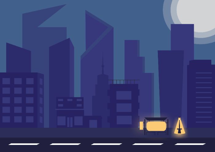 flat cityscape