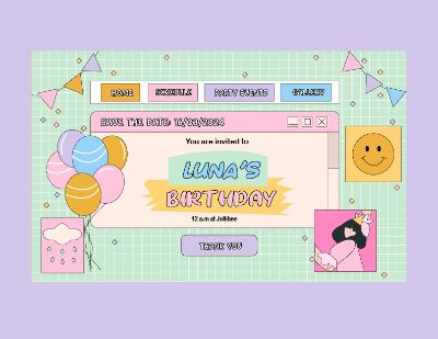 birthday invitation card