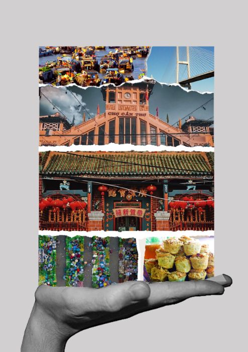 collage art chủ đề quê hương