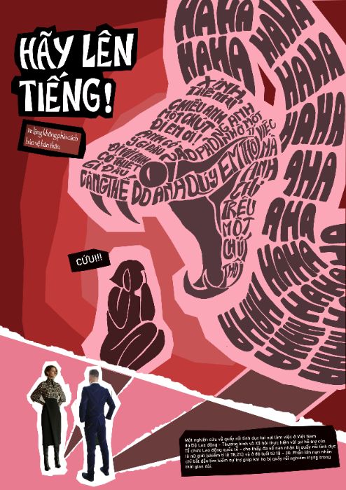 Poster đồ họa xã hội sexual harassment (QRTD)