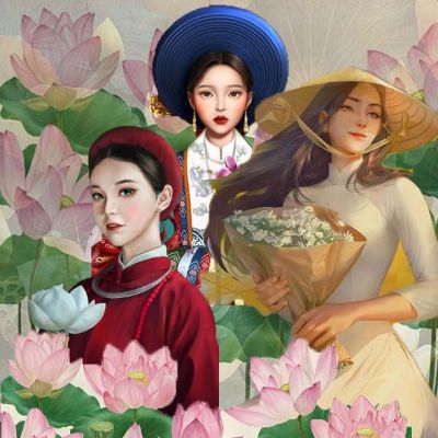 Phụ nữ Việt Nam với trang phục truyền thống