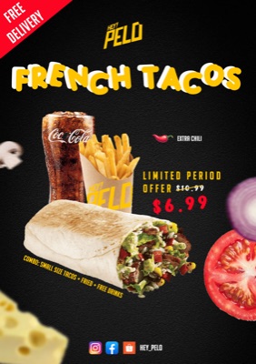 French Tacos advertising poster
