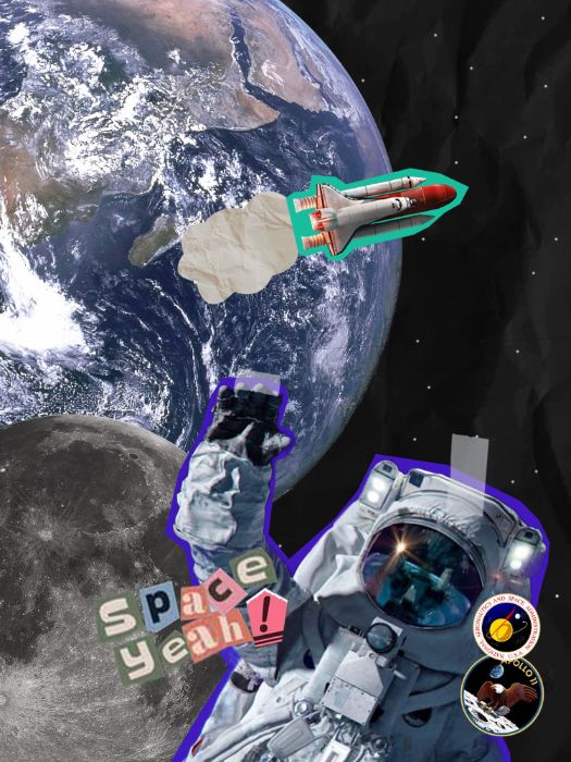 Space collage art