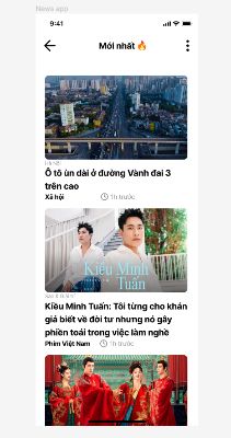 Thiết kế màn hình news app