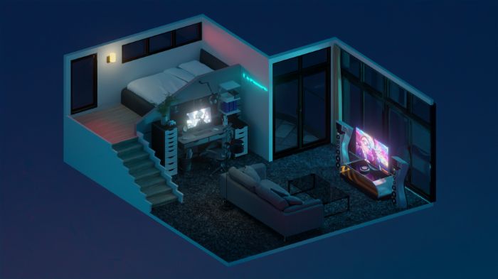 Bài Tập Giữa Kỳ Isometric Art "My night"