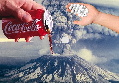 mentos + coca = boom