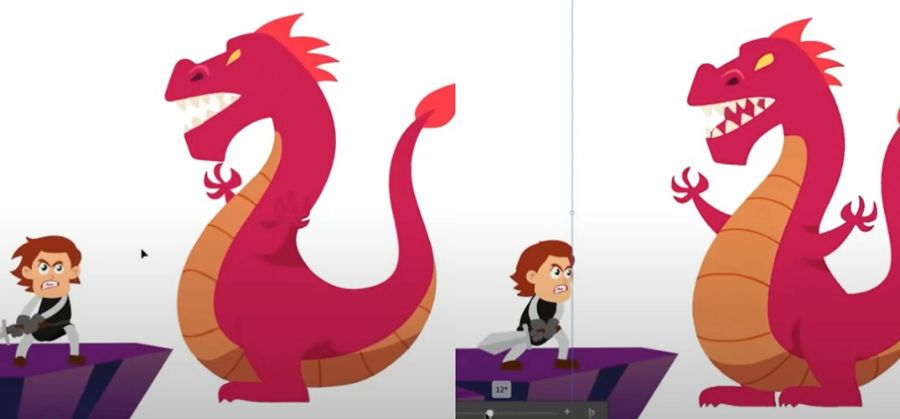 Tính năng Project Turntable cho phép bạn xoay các vector 2D theo các góc khác nhau (nguồn: Adobe)