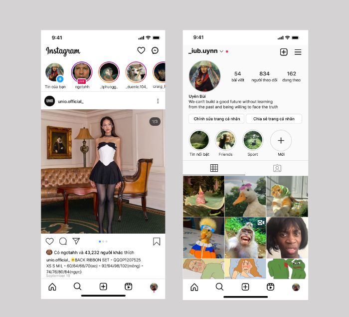 Profile của Instagram