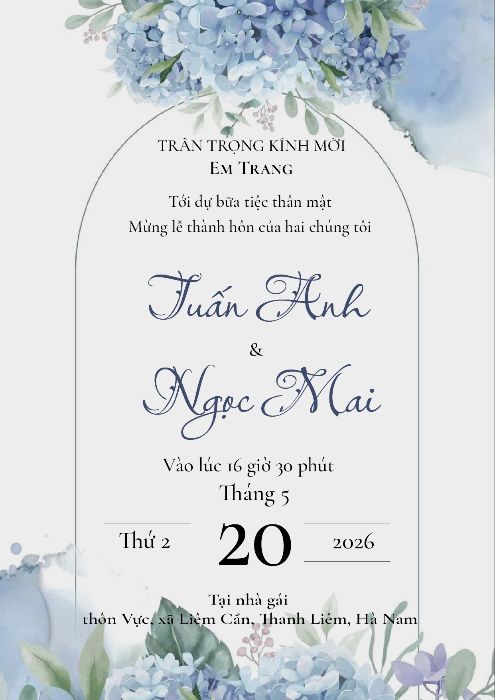 Thiệp mời cưới