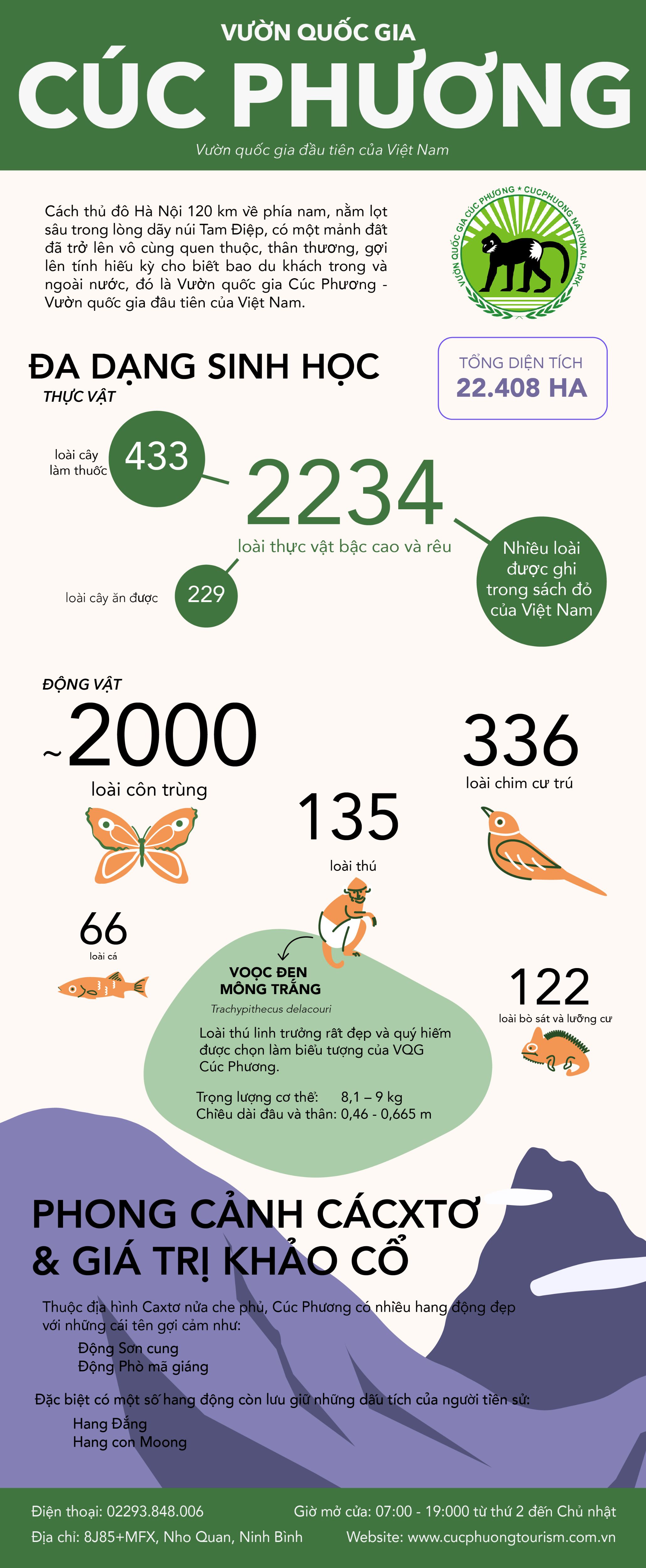 Infographic VQG Cúc Phương