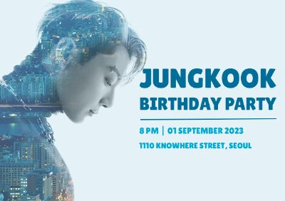 Jungkook birthday invitation
