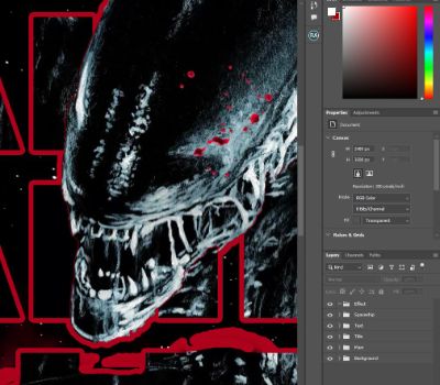 Poster quảng bá phim Alien_ Nguyễn Lâm Huy