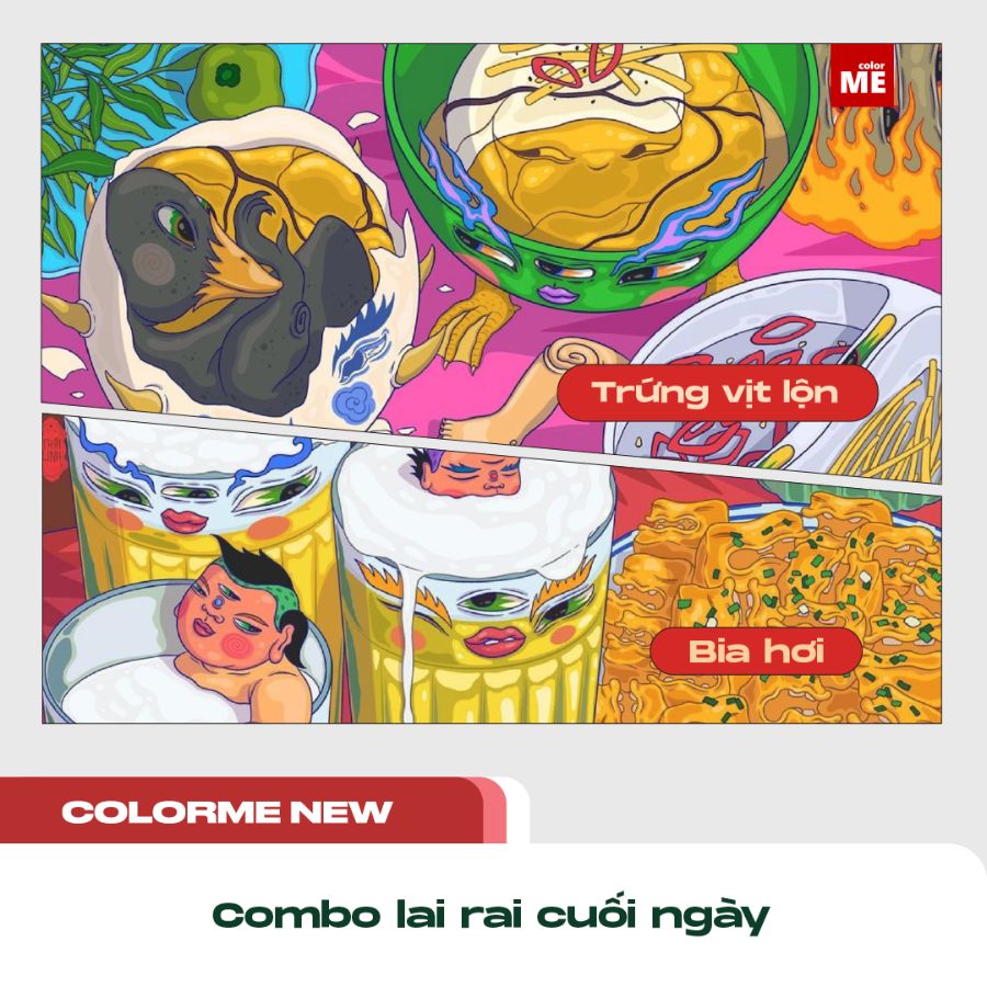 Những nhân vật của anh chàng như thể đều không muốn bản thân bị "chìm" khỏi bức tranh.