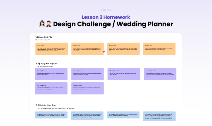 [BTVN2] Design Challenge / Tư vấn Tổ chức Đám cưới