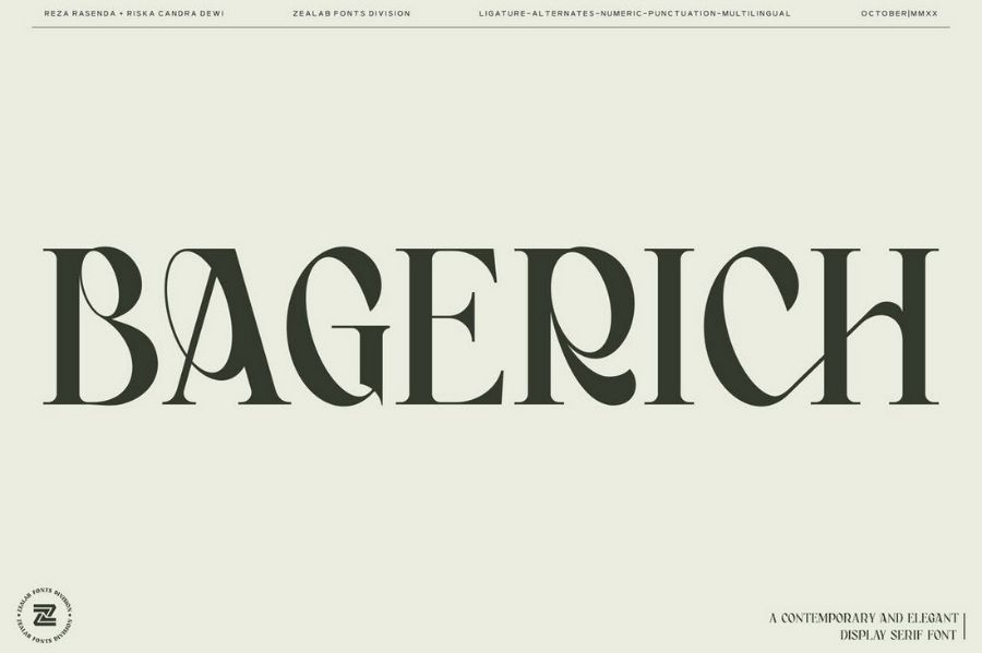 Bagerich – Stylish Art Nouveau Font