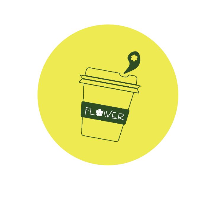 STICKER FLOWER COFFEE