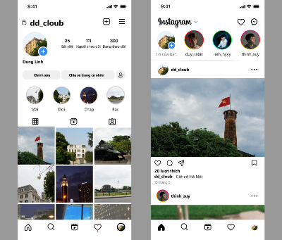 Newsfeed & Profile Instagram
