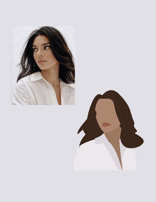flat portrait illustration