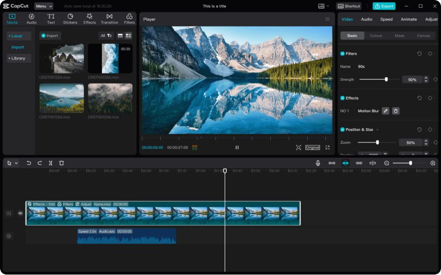 Các công cụ khi chỉnh sửa video trên CapCut 