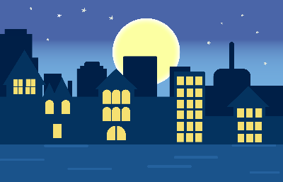 Silhouette city