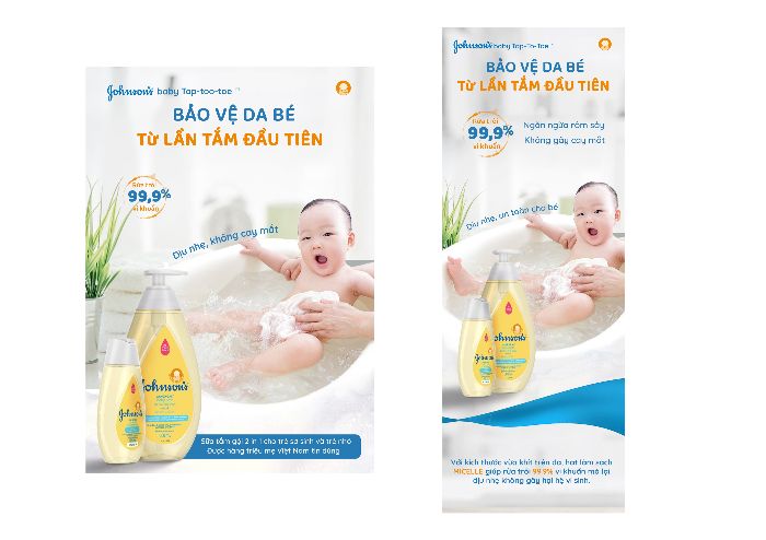 BTCM -FD Johnson's baby Top-to-toe sữa tắm gội 2 trong 1 cho trẻ sơ sinh và trẻ nhỏ