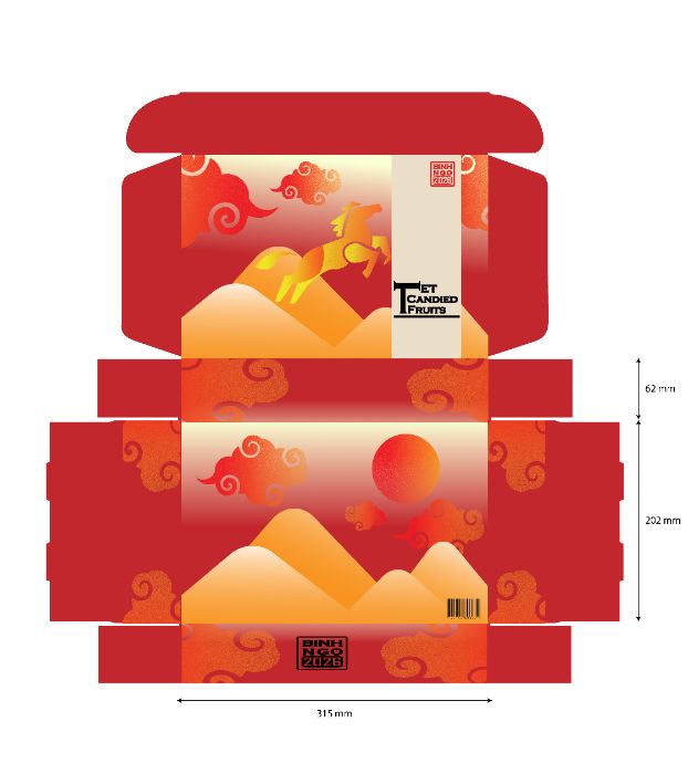 Packaging con ngựa hí hí