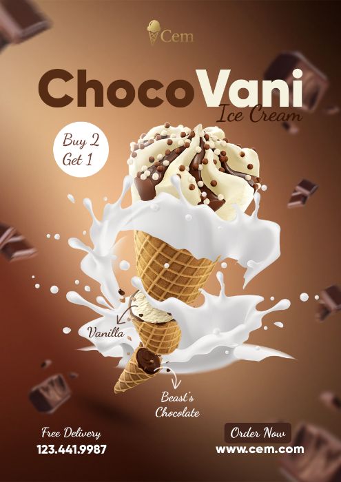 Kem Socola Vanilla hiệu kem "CEM"