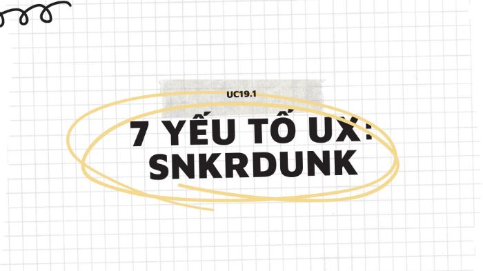 7 YẾU TỐ UX: SNKRDUNK