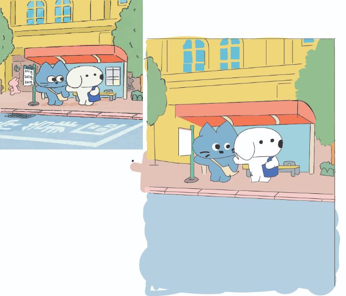 Vẽ flat illustration theo reference