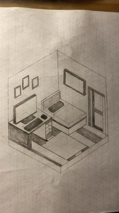 Căn phòng Isometric