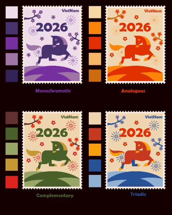 Tem chủ đề Tết Ngựa 2026 hí hí