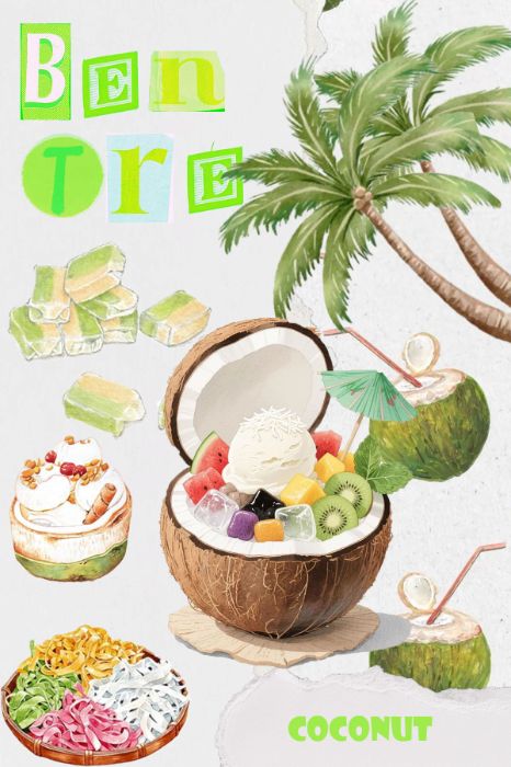 Bài tập 2 - Poster Collage art - Đặc sản về Dừa của Bến Tre