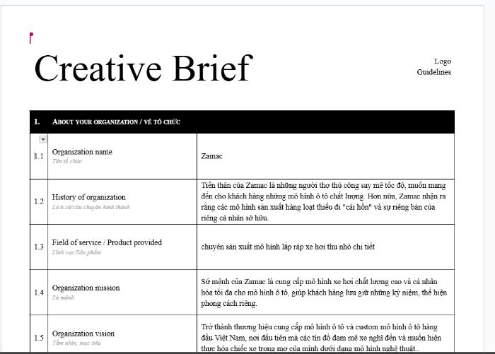 Creative Brief