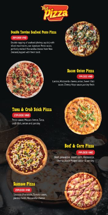 pizza menu