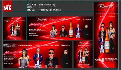 Poster sự kiện âm nhạc của Budweiser