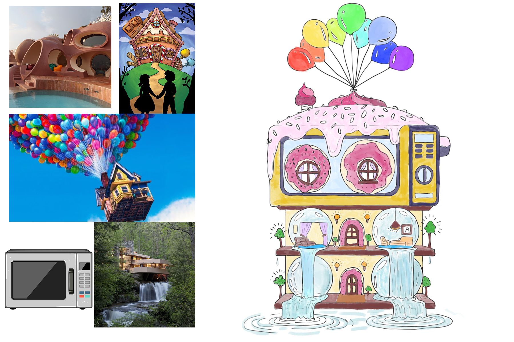 Imaginative house with color