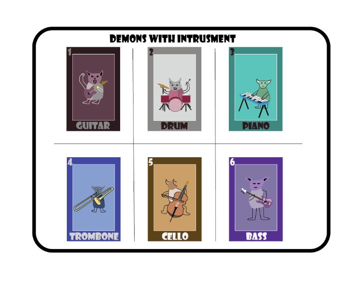 nhạc cụ cùng các tiểu quỷ (demons with intrusment)