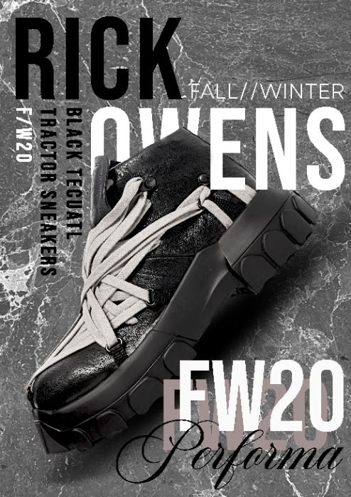 Commercial poster for Rick Owens FW20