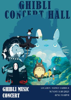 Btap cuoi kì poster Ghibli music concert