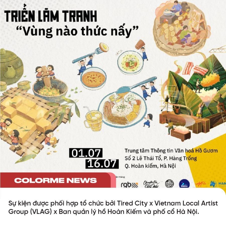 "Vùng nào thức nấy" - Triển lãm tranh mang hương, sắc, vị của ẩm thực truyền thống Việt