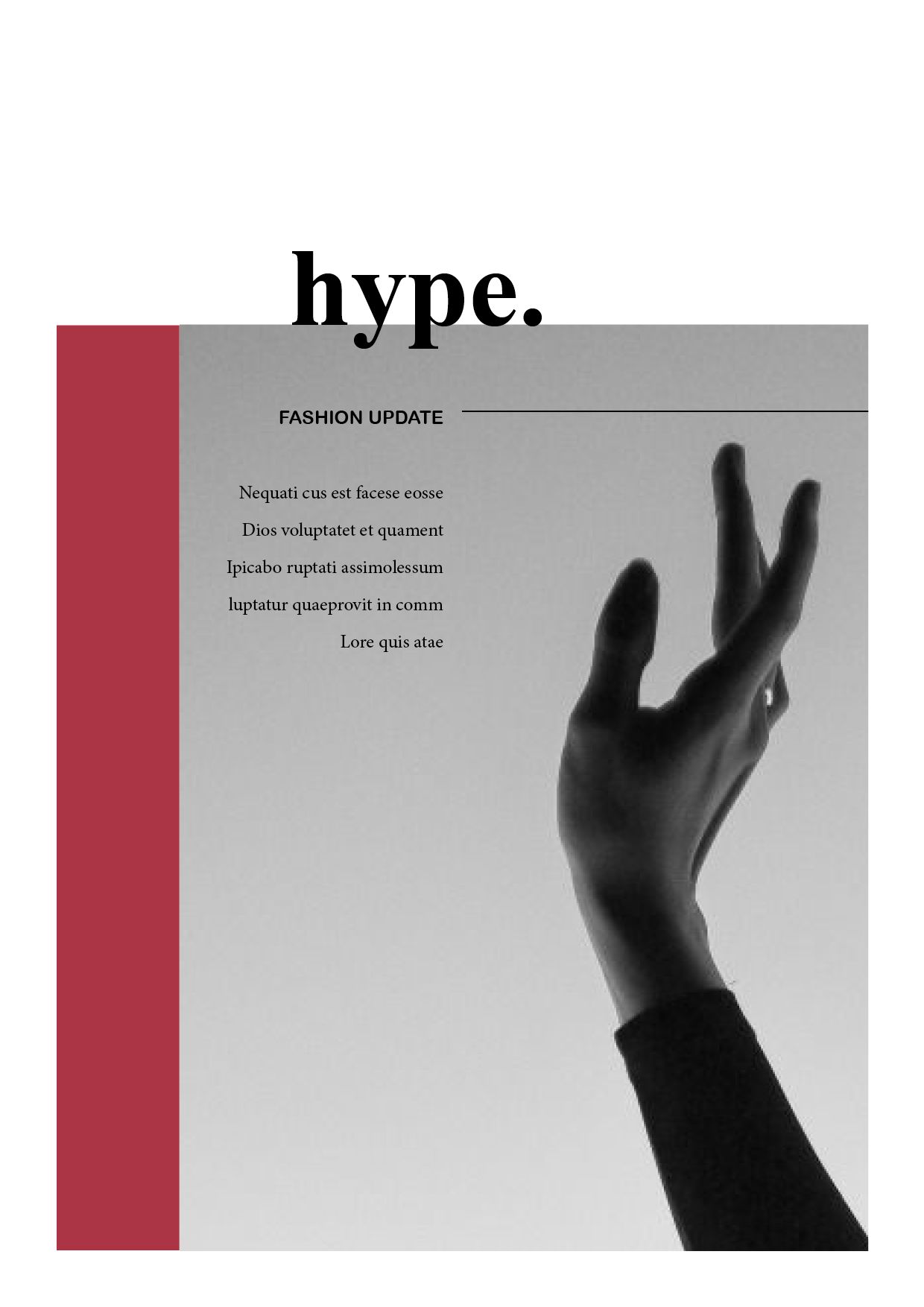 Magazine typography layout