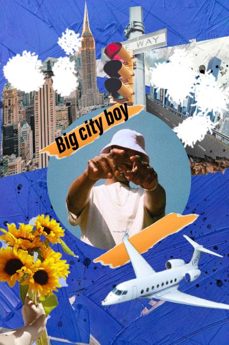 Collage Art- Big city boy