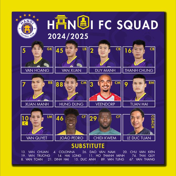 LINE UP FOOTBALL