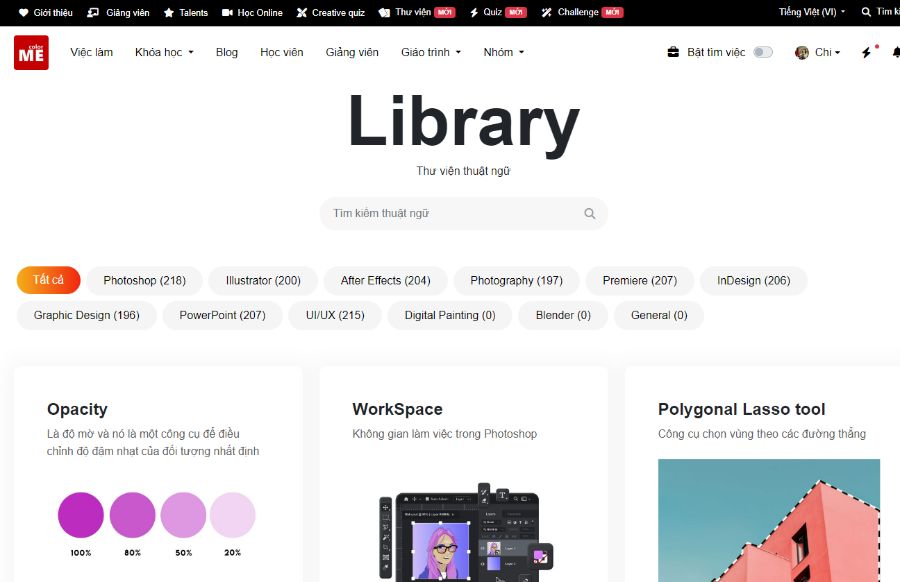 Tìm hiểu về tính năng Library trên website colorME